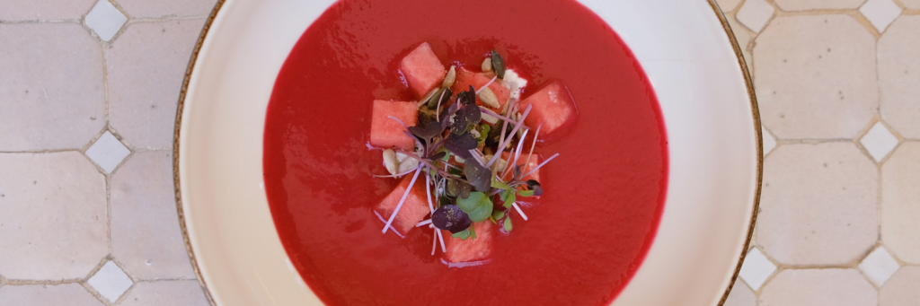 healthy recipe watermelon gazpacho cal reiet hotel santanyi mallorca